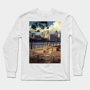 Roosevelt Island Street Skyline New York City Long Sleeve T-Shirt